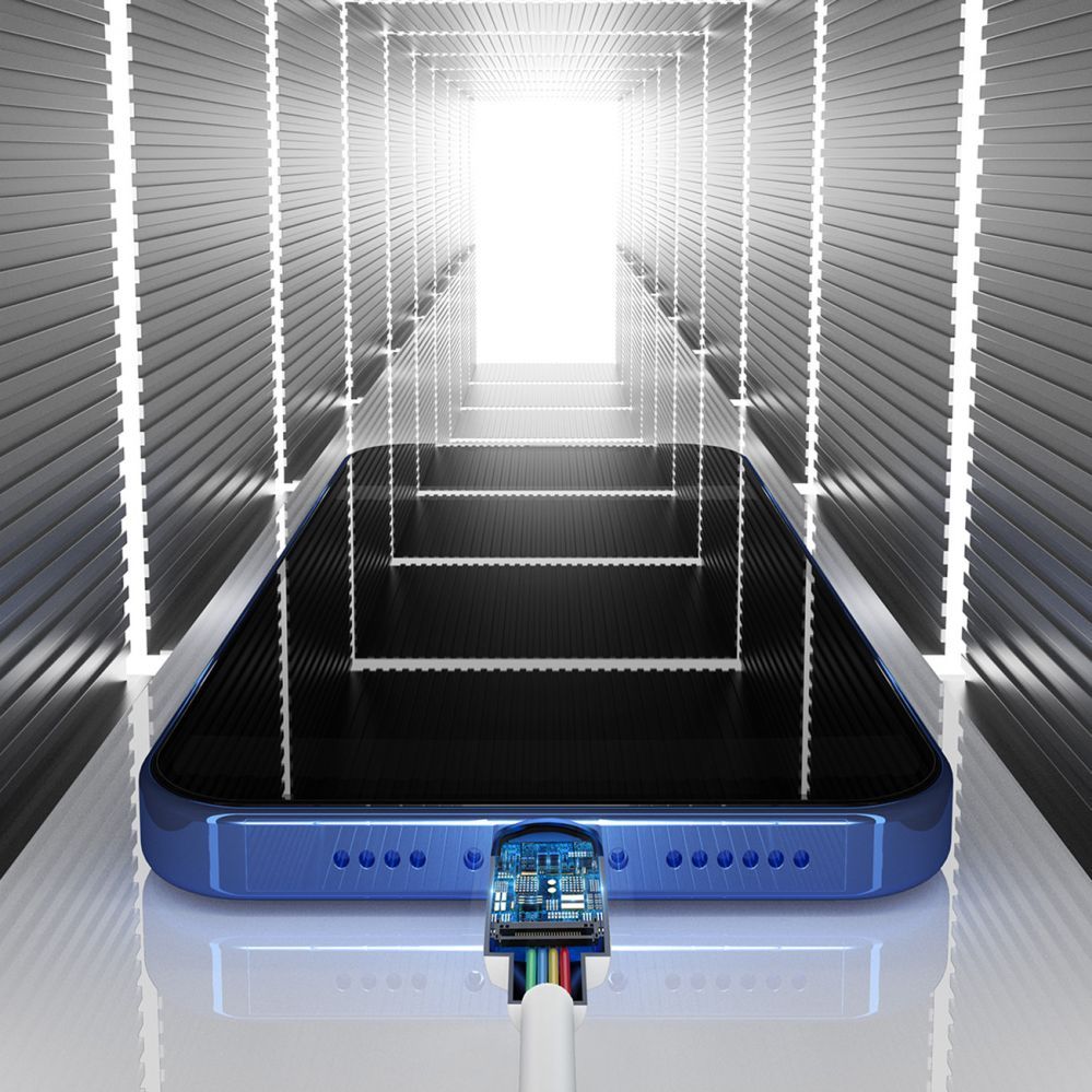 Kabelis Baseus Baseus Simple Wisdom Lightning / USB-C cable 20W 1.5 m 2 pcs - white