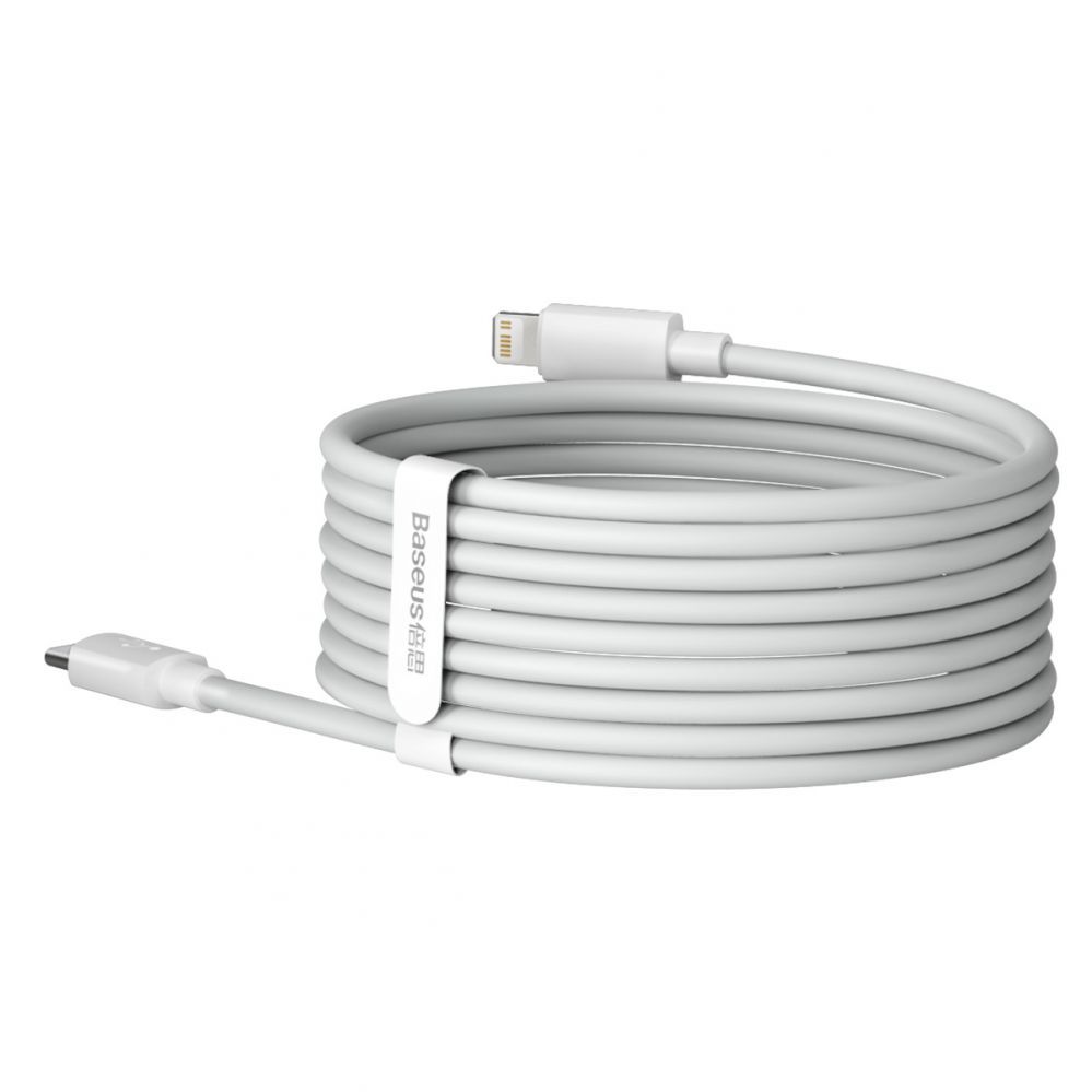 Kabelis Baseus Baseus Simple Wisdom Lightning / USB-C cable 20W 1.5 m 2 pcs - white