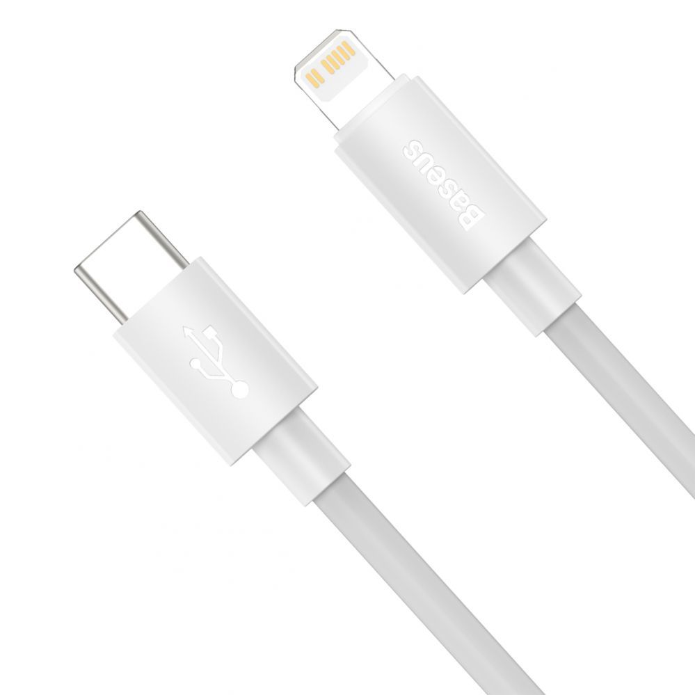 Kabelis Baseus Baseus Simple Wisdom Lightning / USB-C cable 20W 1.5 m 2 pcs - white