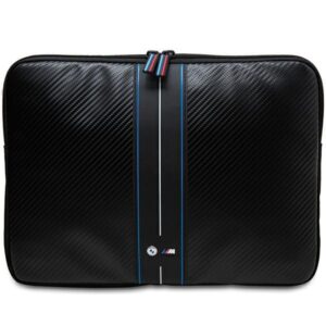 Cits mobilo telefonu aksesuārs BMW  BMW Carbon & Blue Stripe sleeve for a 16" laptop - black 