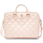 Cits mobilo telefonu aksesuārs Guess  Guess Quilted 4G bag for a 16" laptop - pink