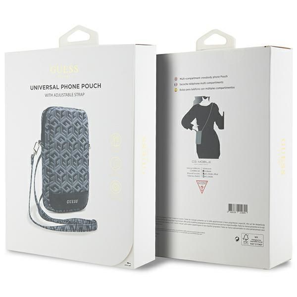 Other Phone Accessory Guess Guess Zip GCube Bottom Stripe phone bag - black