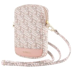Cits mobilo telefonu aksesuārs Guess  Guess Zip GCube Bottom Stripe phone bag - pink