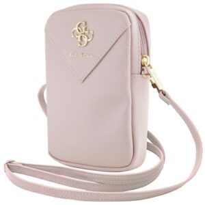 Cits mobilo telefonu aksesuārs Guess  Guess Zip Triangle 4G bag - pink