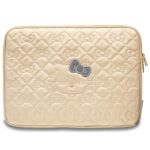 Kitas telefono priedas Hello Kitty  Hello Kitty Zip PU Quilted Bows case for a 14" laptop - gold 