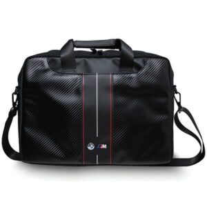 Cits mobilo telefonu aksesuārs BMW  BMW Carbon & Red Stripes bag for a 16" laptop - black 