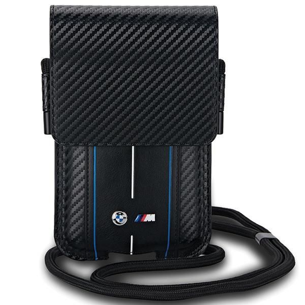 Muu telefoni lisavarustus BMW BMW Carbon & Blue Stripe phone bag - black