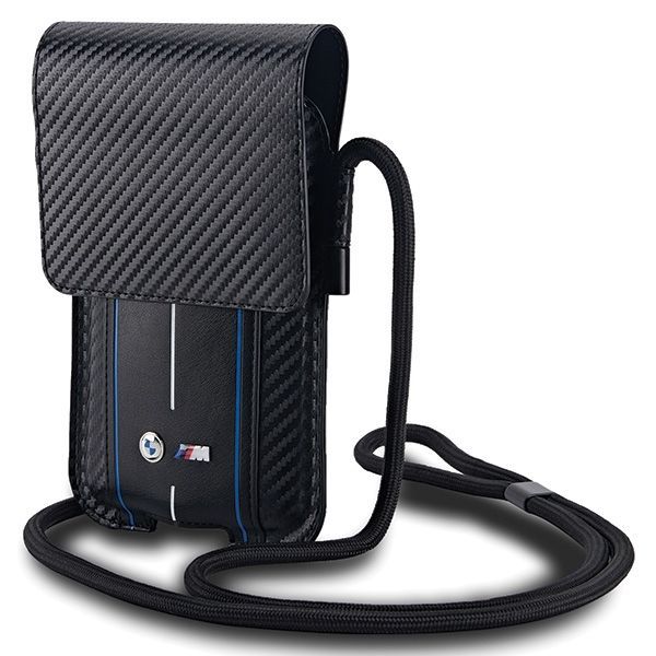 Muu telefoni lisavarustus BMW BMW Carbon & Blue Stripe phone bag - black