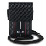 Cits mobilo telefonu aksesuārs BMW  BMW Carbon & Red Stripe phone bag - black 