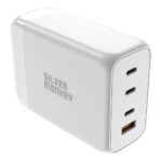 Adapter Silver Monkey  Silver Monkey SMA156 200W GaN charger 3x USB-C PD USB-A QC 3.0 with detachable power cable - white 