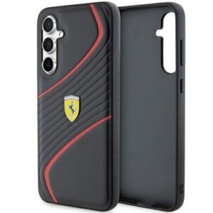 Cits mobilo telefonu aksesuārs Ferrari  Ferrari Twist Metal Logo case for Samsung Galaxy S23 FE - black