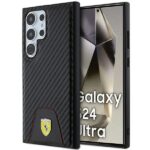 Other Phone Accessory Ferrari  Ferrari Carbon Stitched Bottom case for Samsung Galaxy S24 Ultra - black