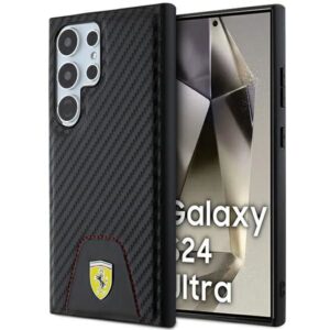 Другой аксессуар для телефона Ferrari  Ferrari Carbon Stitched Bottom case for Samsung Galaxy S24 Ultra - black 