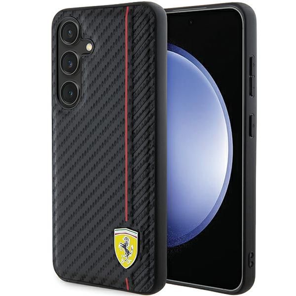 Muu telefoni lisavarustus Ferrari Ferrari Carbon Printed Line case for Samsung Galaxy S24+ - black