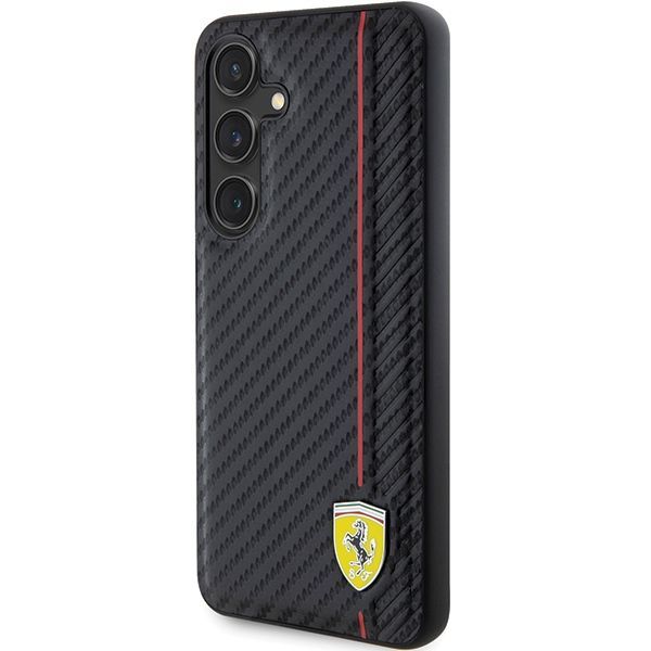 Muu telefoni lisavarustus Ferrari Ferrari Carbon Printed Line case for Samsung Galaxy S24+ - black