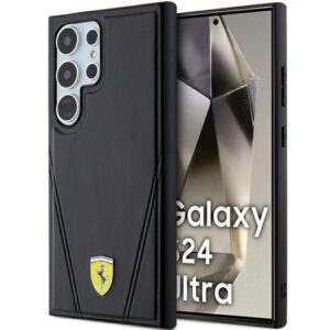 Cits mobilo telefonu aksesuārs Ferrari  Ferrari Hot Stamp V Lines MagSafe case for Samsung Galaxy S24 Ultra - black