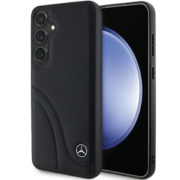 Other Phone Accessory Mercedes-Benz Mercedes Leather Curved Stitches case for Samsung Galaxy S24+ - black