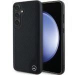 Cits mobilo telefonu aksesuārs Mercedes-Benz  Mercedes Leather Debossed Line MagSafe case for Samsung Galaxy S24+ - black 