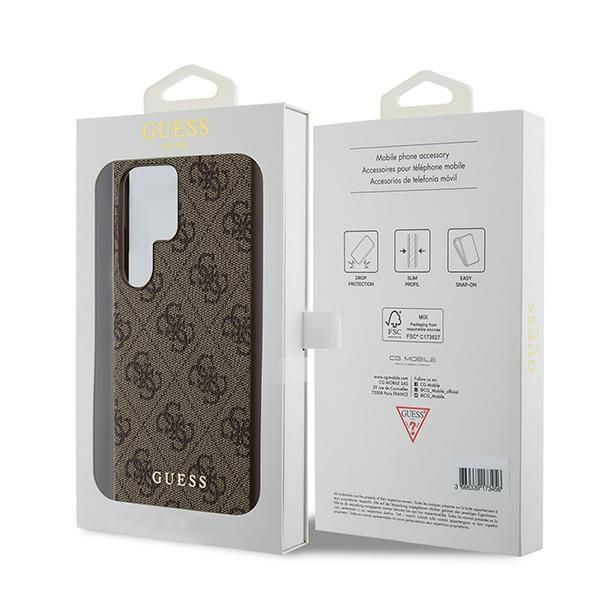 Other Phone Accessory Guess Guess 4G Metal Gold Logo case for Samsung Galaxy S24 Ultra - brown