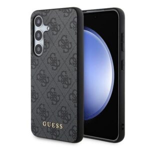 Cits mobilo telefonu aksesuārs Guess  Guess 4G Metal Gold Logo case for Samsung Galaxy S24 - black