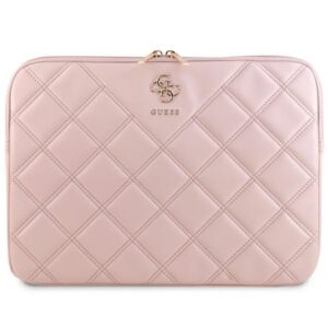 Cits mobilo telefonu aksesuārs Guess  Guess Quilted 4G cover for a 14" laptop - pink