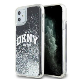 Aizmugurējais vāciņš DKNY  DKNY Liquid Glitter Big Logo case for iPhone 11 / Xr - black 