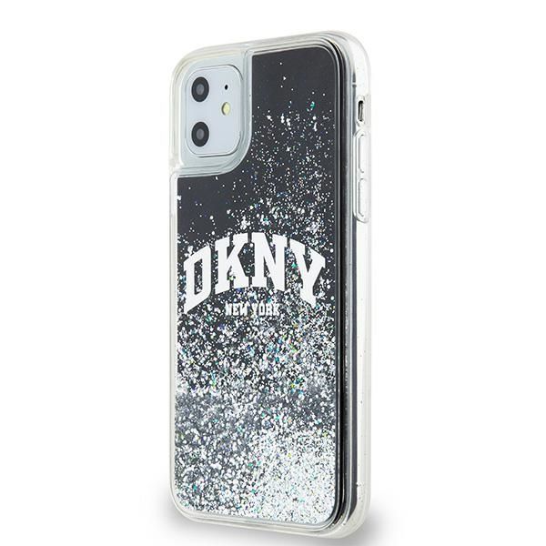 Back panel cover DKNY DKNY Liquid Glitter Big Logo case for iPhone 11 / Xr - black