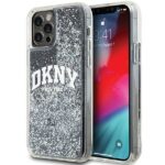 Back panel cover DKNY  DKNY Liquid Glitter Big Logo iPhone 12 Pro/12 Case - Black 