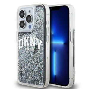 Aizmugurējais vāciņš DKNY  DKNY Liquid Glitter Big Logo iPhone 13 Pro / 13 Case - Black 