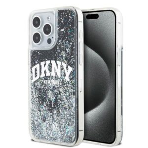 Aizmugurējais vāciņš DKNY  DKNY Liquid Glitter Big Logo iPhone 13 Pro Max Case - Black 