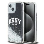 Aizmugurējais vāciņš DKNY  DKNY Liquid Glitter Big Logo iPhone 14/15/13 Case - Black 