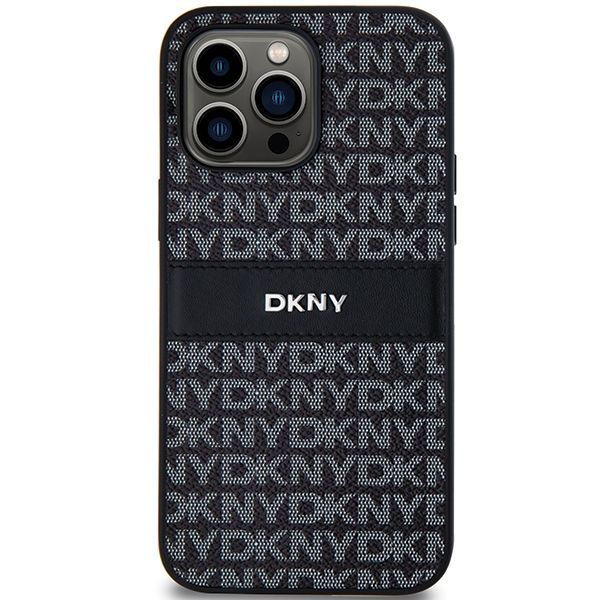 Muu telefoni lisavarustus DKNY DKNY Leather Mono Stripe & Metal Logo case for iPhone 14 Pro - black