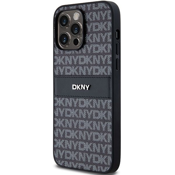 Muu telefoni lisavarustus DKNY DKNY Leather Mono Stripe & Metal Logo case for iPhone 14 Pro - black