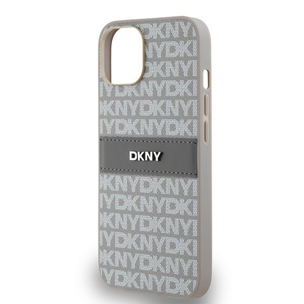 Muu telefoni lisavarustus DKNY DKNY Leather Mono Stripe & Metal Logo case for iPhone 15 / 14 / 13 - beige