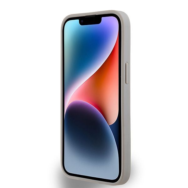 Muu telefoni lisavarustus DKNY DKNY Leather Mono Stripe & Metal Logo case for iPhone 15 / 14 / 13 - beige