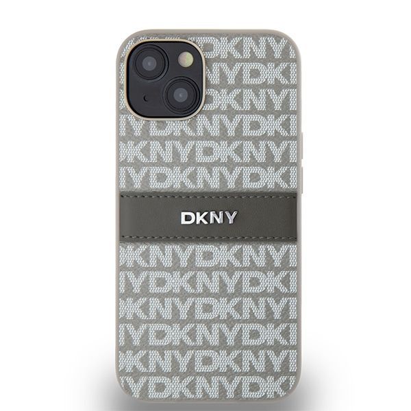 Muu telefoni lisavarustus DKNY DKNY Leather Mono Stripe & Metal Logo case for iPhone 15 / 14 / 13 - beige