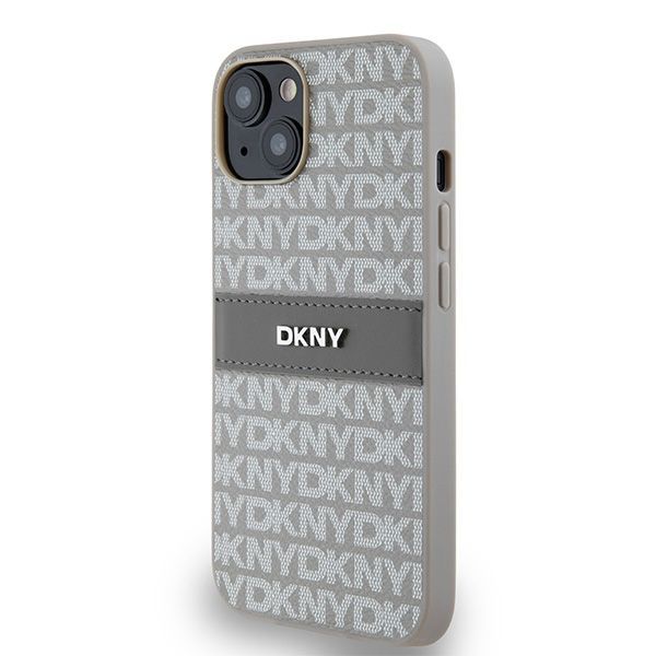 Muu telefoni lisavarustus DKNY DKNY Leather Mono Stripe & Metal Logo case for iPhone 15 / 14 / 13 - beige
