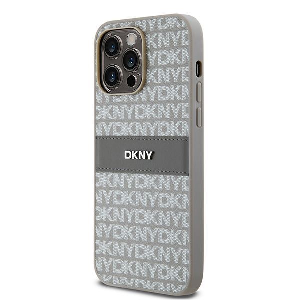 Muu telefoni lisavarustus DKNY DKNY Leather Mono Stripe & Metal Logo case for iPhone 14 Pro Max - beige