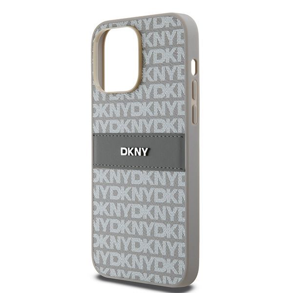 Muu telefoni lisavarustus DKNY DKNY Leather Mono Stripe & Metal Logo case for iPhone 14 Pro Max - beige