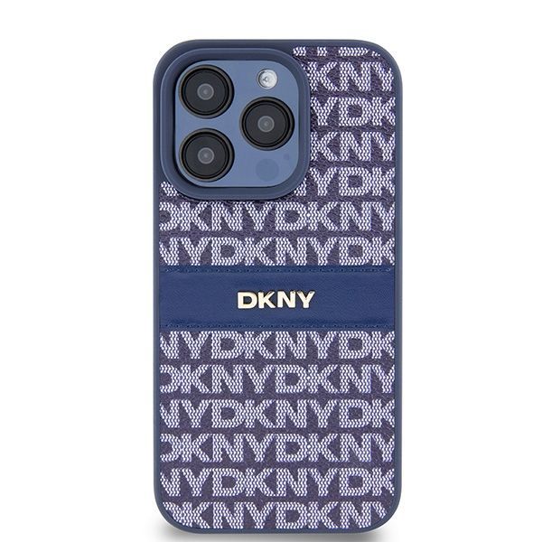 Muu telefoni lisavarustus DKNY DKNY Leather Mono Stripe & Metal Logo case for iPhone 15 Pro - blue