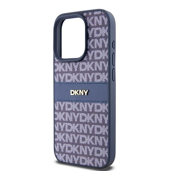 Muu telefoni lisavarustus DKNY DKNY Leather Mono Stripe & Metal Logo case for iPhone 15 Pro - blue