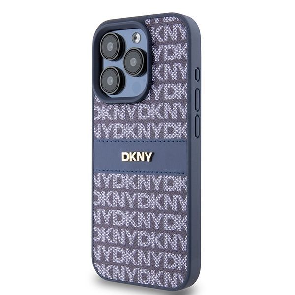 Muu telefoni lisavarustus DKNY DKNY Leather Mono Stripe & Metal Logo case for iPhone 15 Pro - blue