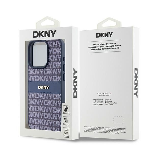 Muu telefoni lisavarustus DKNY DKNY Leather Mono Stripe & Metal Logo case for iPhone 15 Pro - blue