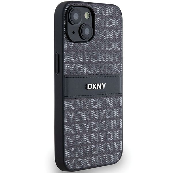 Muu telefoni lisavarustus DKNY DKNY Leather Mono Stripe & Metal Logo Case for iPhone 15 Plus / 14 Plus - Black