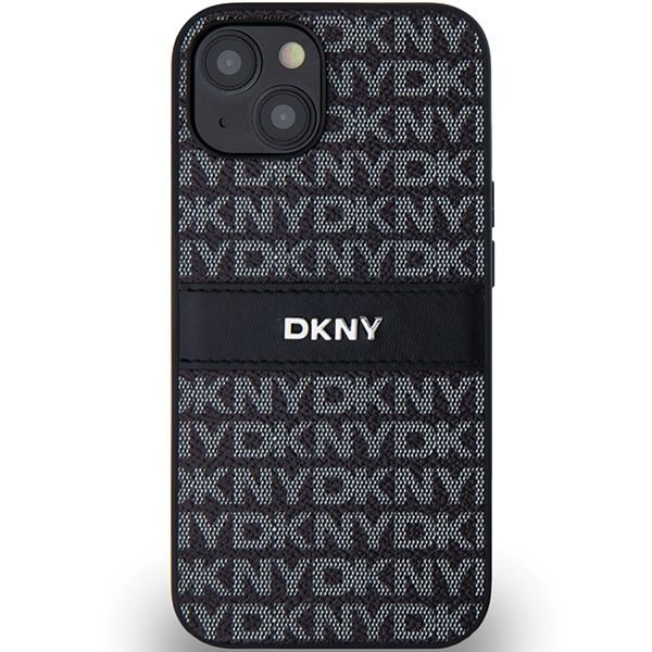 Muu telefoni lisavarustus DKNY DKNY Leather Mono Stripe & Metal Logo Case for iPhone 15 Plus / 14 Plus - Black