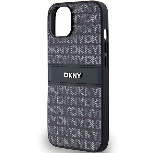 Muu telefoni lisavarustus DKNY DKNY Leather Mono Stripe & Metal Logo Case for iPhone 15 Plus / 14 Plus - Black