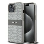 Other Phone Accessory DKNY  DKNY Leather Mono Stripe & Metal Logo case for iPhone 15 / 14 / 13 - beige 