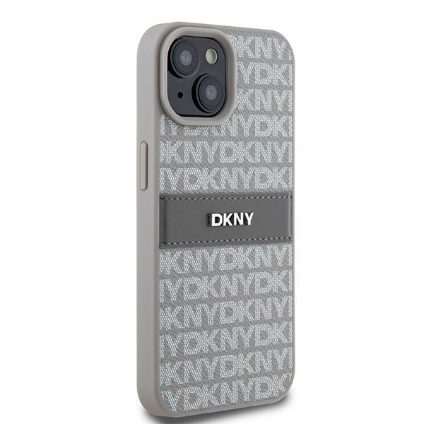 Muu telefoni lisavarustus DKNY DKNY Leather Mono Stripe & Metal Logo case for iPhone 15 / 14 / 13 - beige