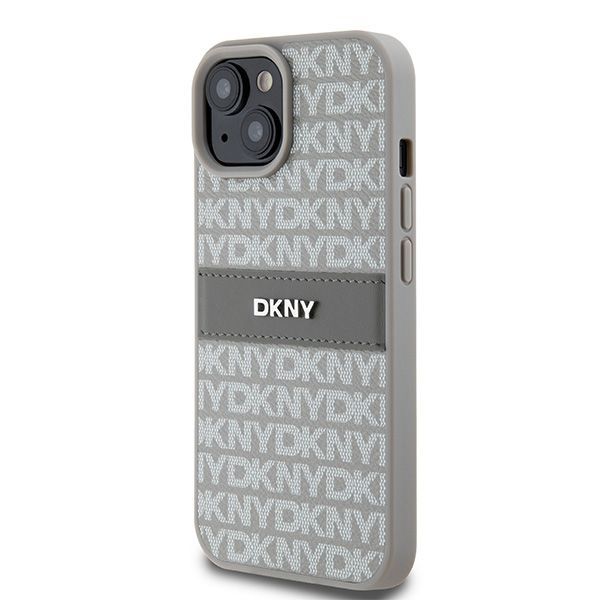 Muu telefoni lisavarustus DKNY DKNY Leather Mono Stripe & Metal Logo case for iPhone 15 / 14 / 13 - beige