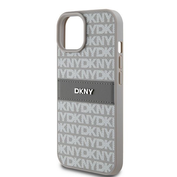 Muu telefoni lisavarustus DKNY DKNY Leather Mono Stripe & Metal Logo case for iPhone 15 / 14 / 13 - beige